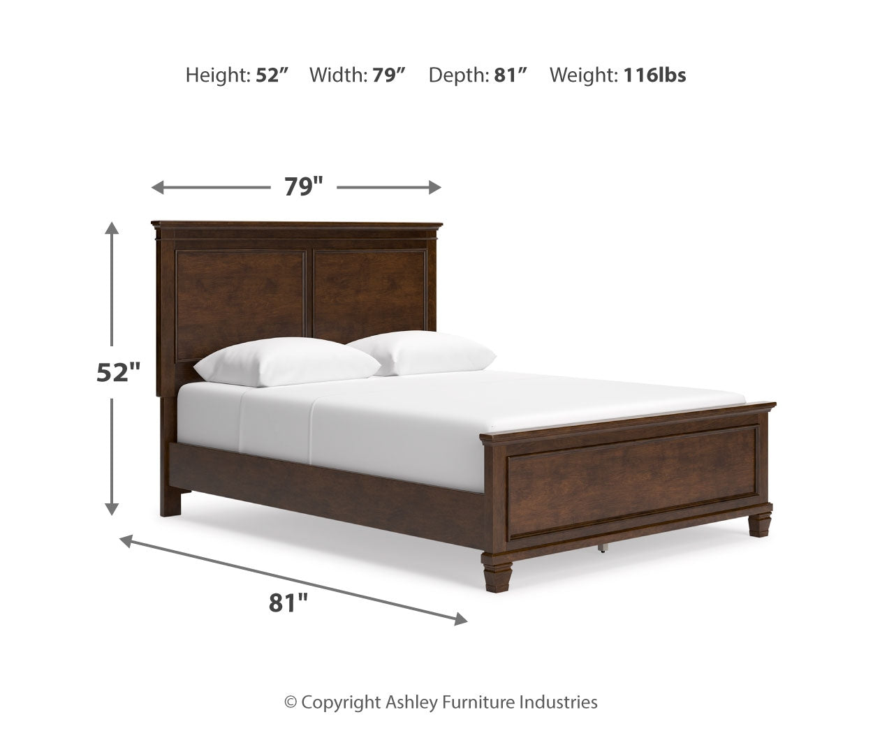 Danabrin Brown Panel Bedroom Set