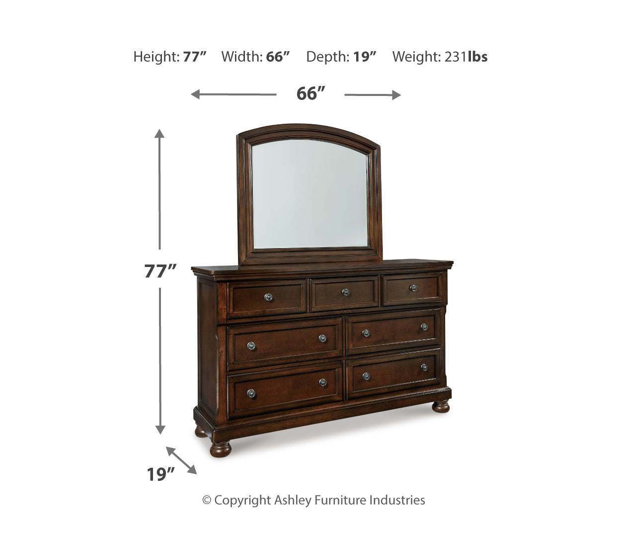 Porter Brown Panel Bedroom Set