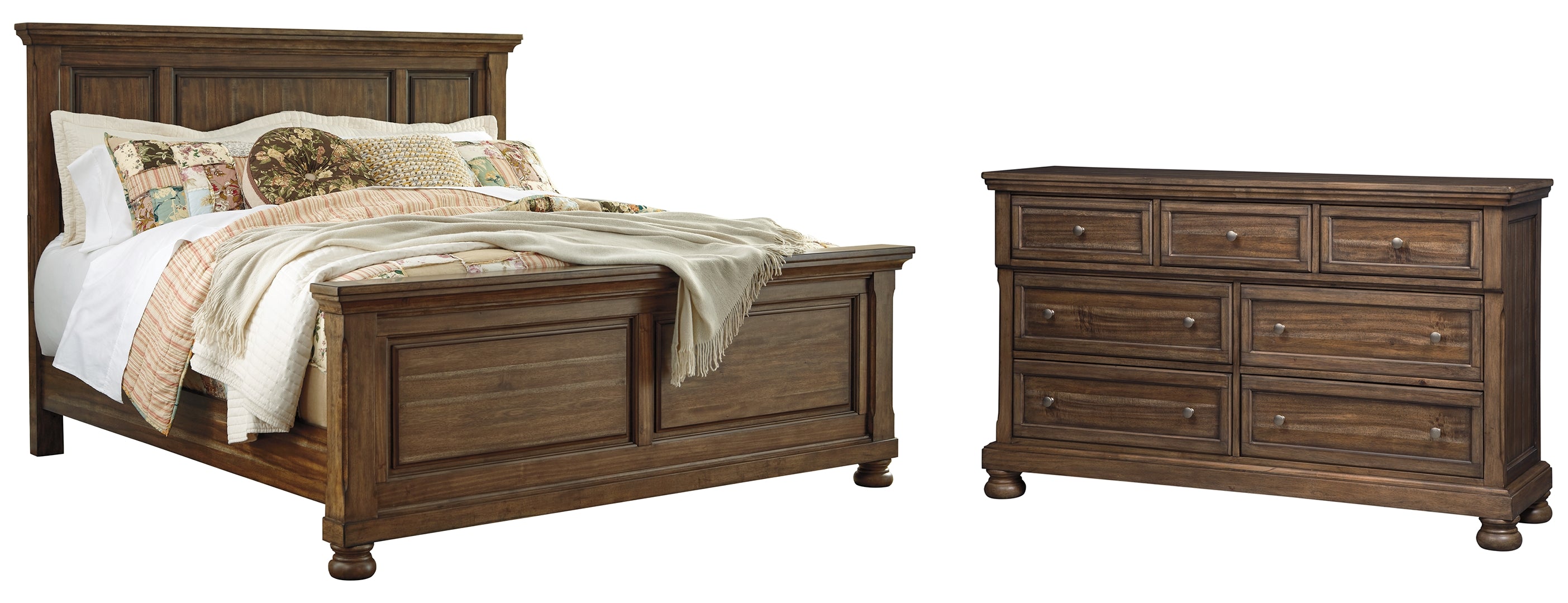 Flynnter Queen Panel Bed with Dresser