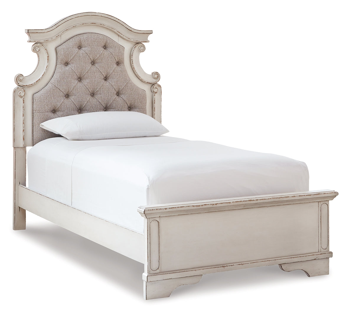 Realyn Beige Upholstered Bedroom Set