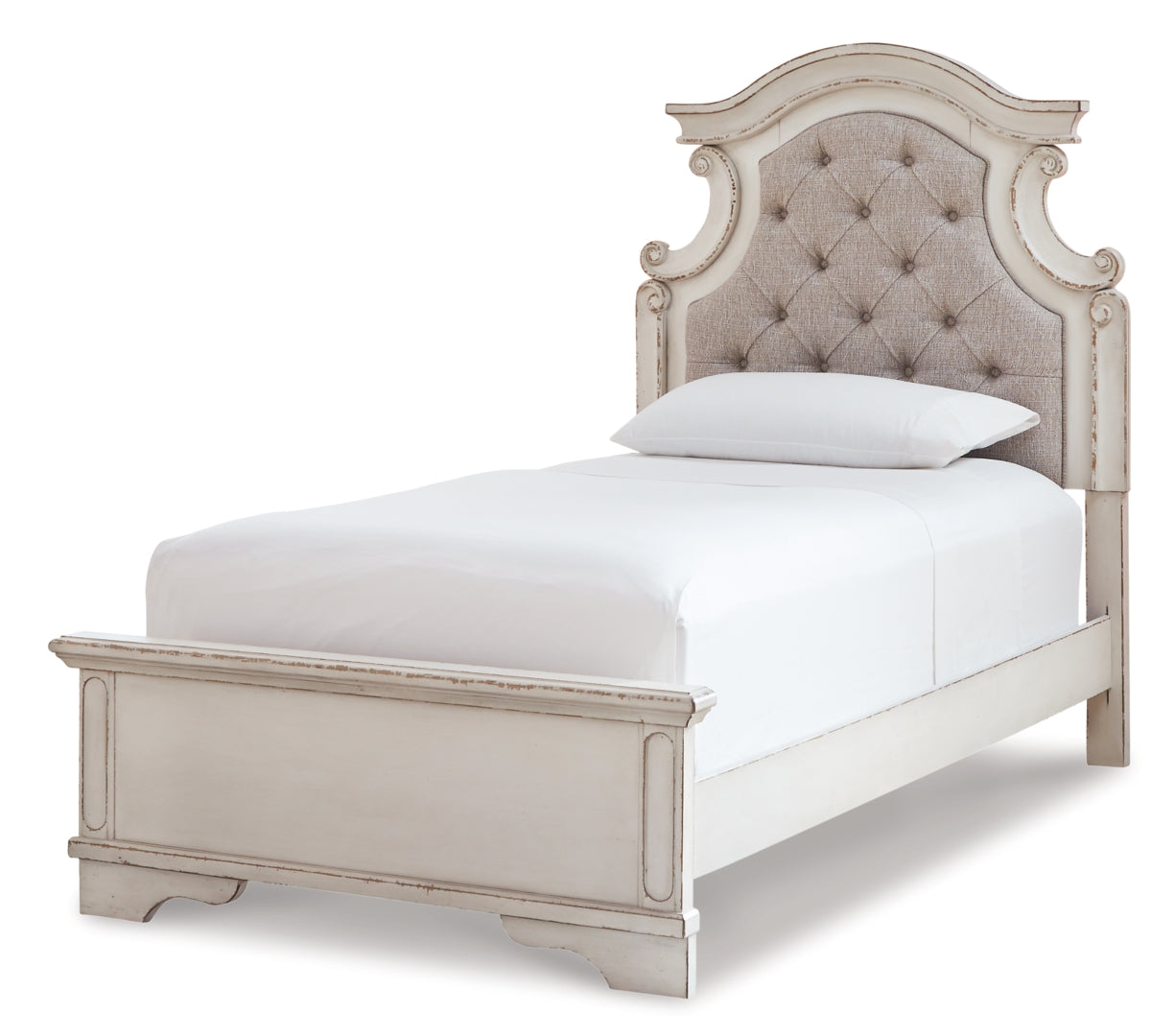 Realyn Beige Upholstered Bedroom Set