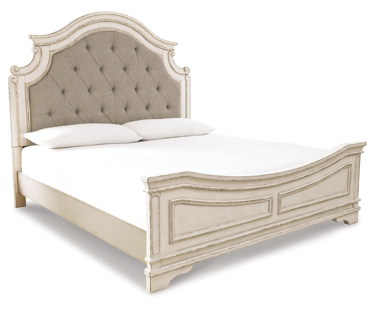 Realyn Beige Upholstered Bedroom Set