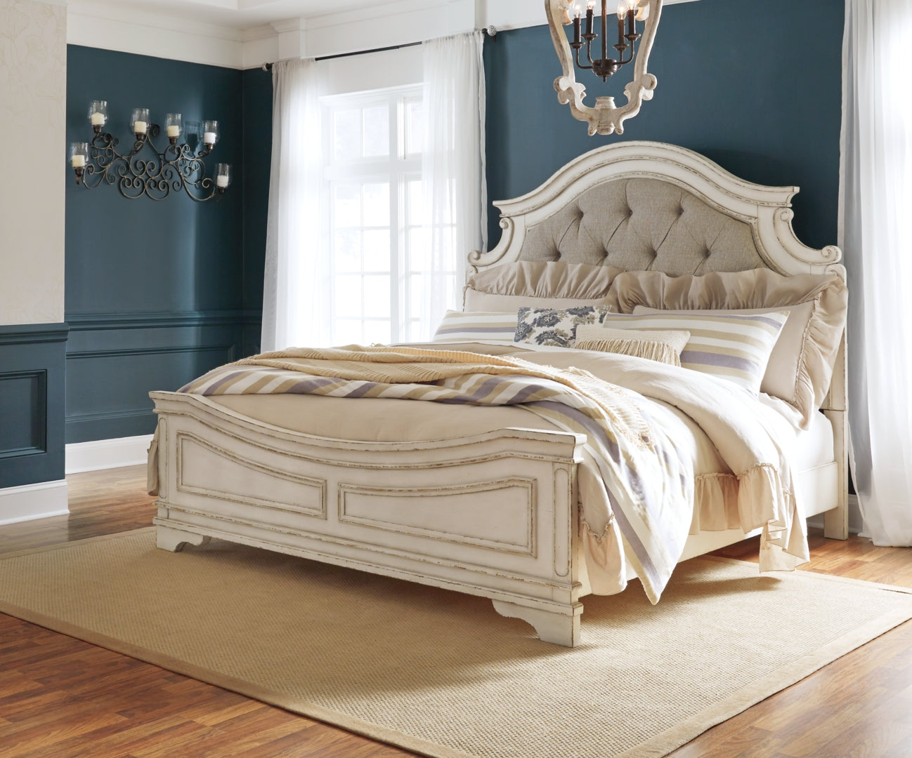 Realyn Beige Upholstered Bedroom Set