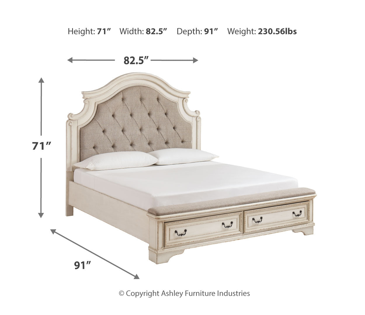 Realyn Beige Upholstered Bedroom Set