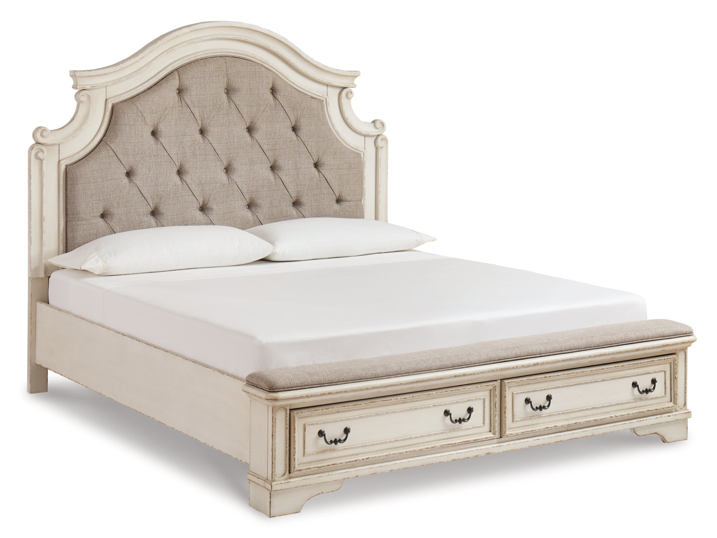 Realyn Beige Upholstered Bedroom Set