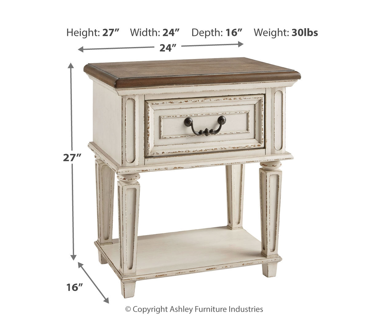 Realyn One Drawer Night Stand