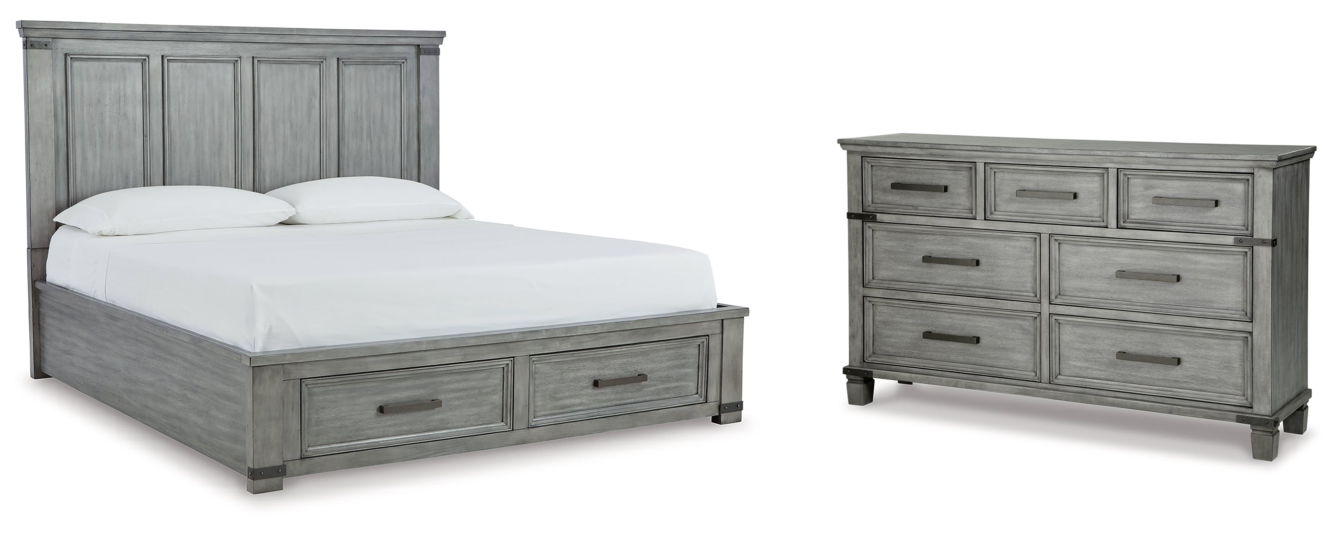 Russelyn Grey Storage Bedroom Set