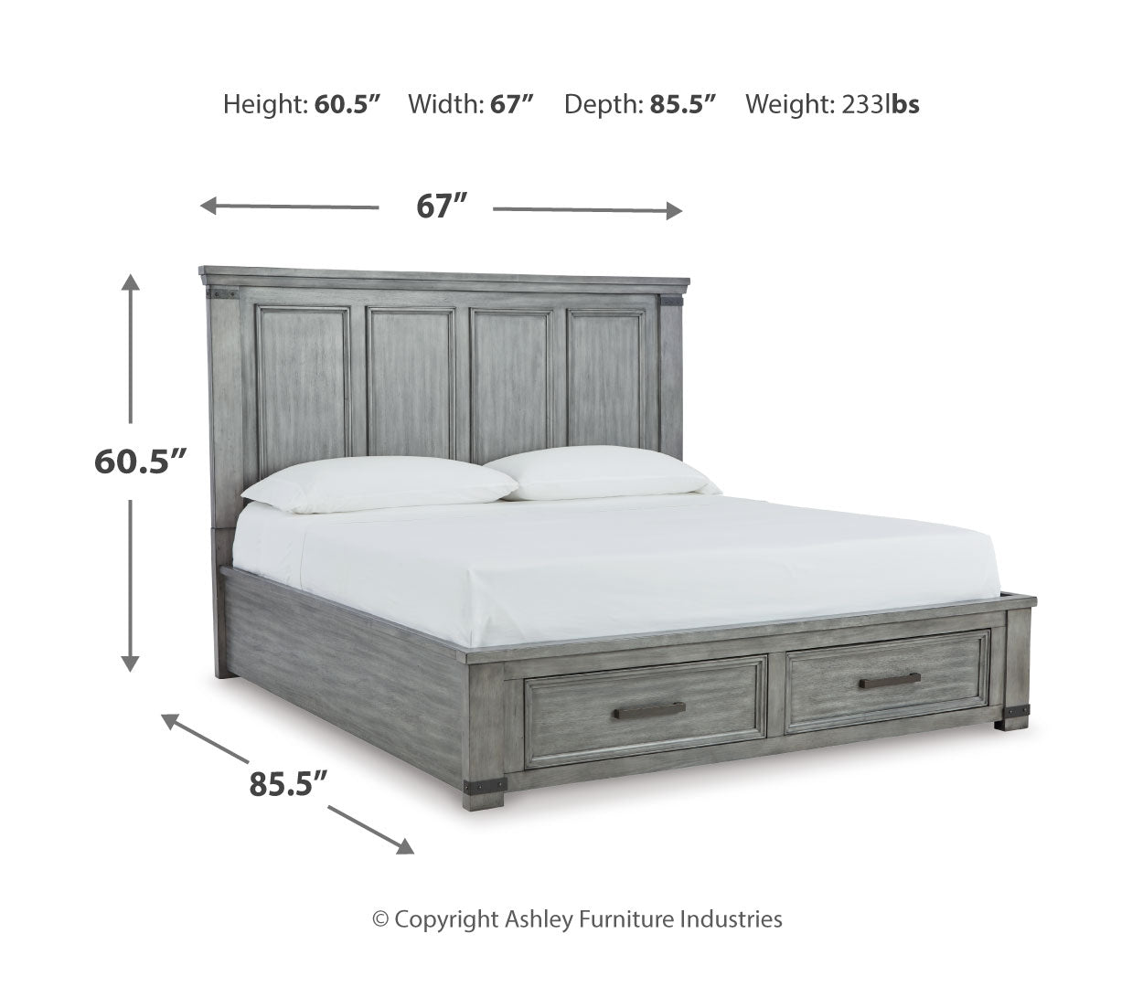 Russelyn California King Storage Bed with Dresser