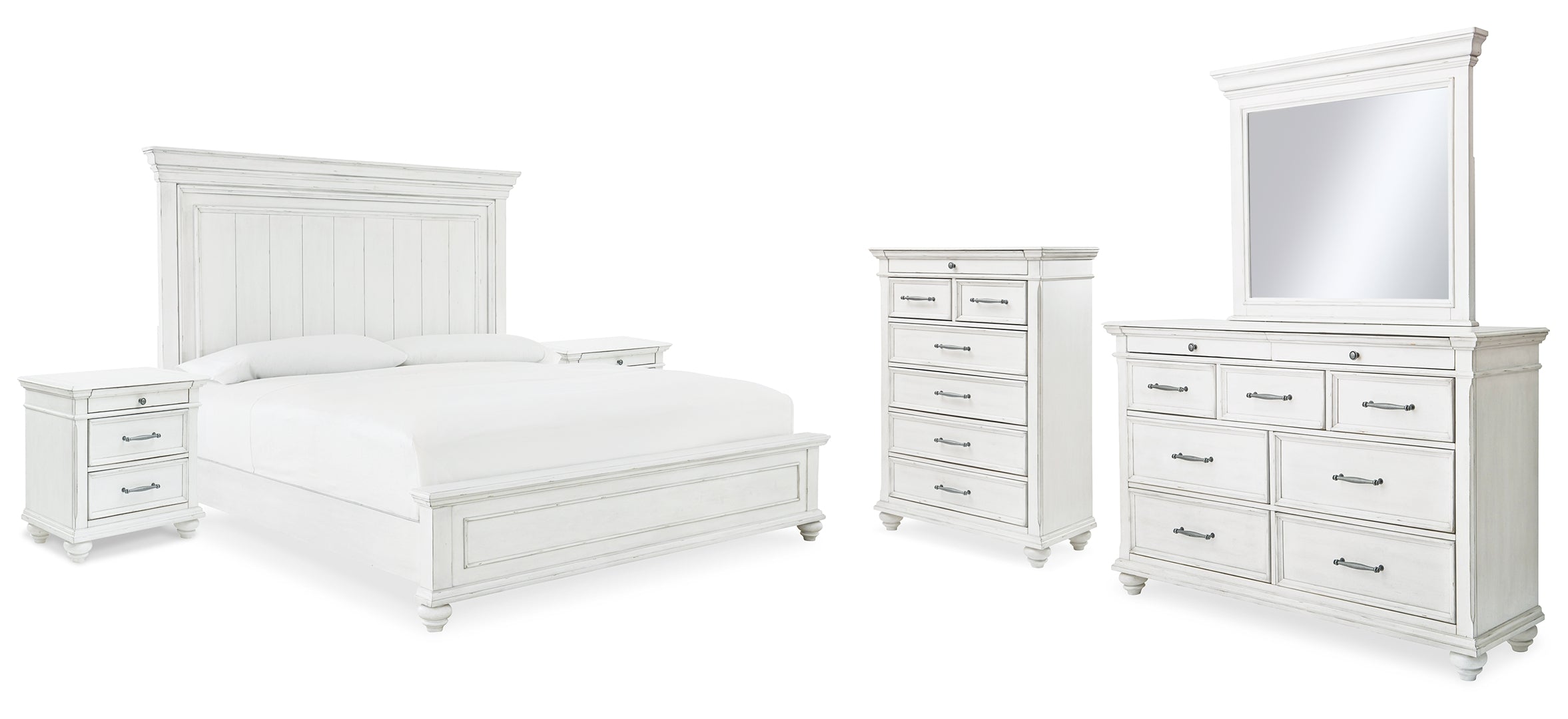 Kanwyn White Panel Bedroom Set