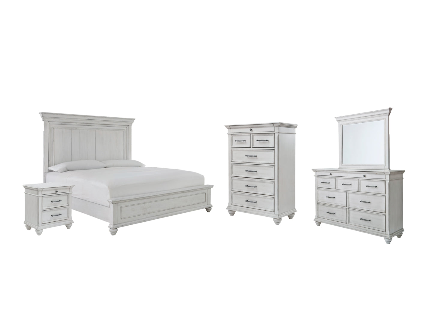 Kanwyn Queen Panel Bed with Mirrored Dresser, Chest and Nightstand I