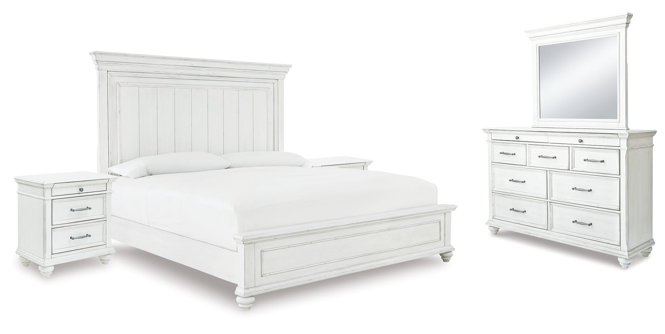 Kanwyn White Panel Bedroom Set