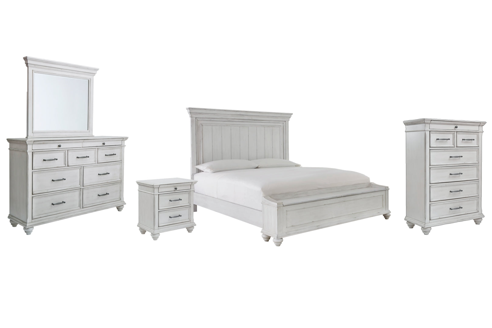 Kanwyn White Panel Bedroom Set