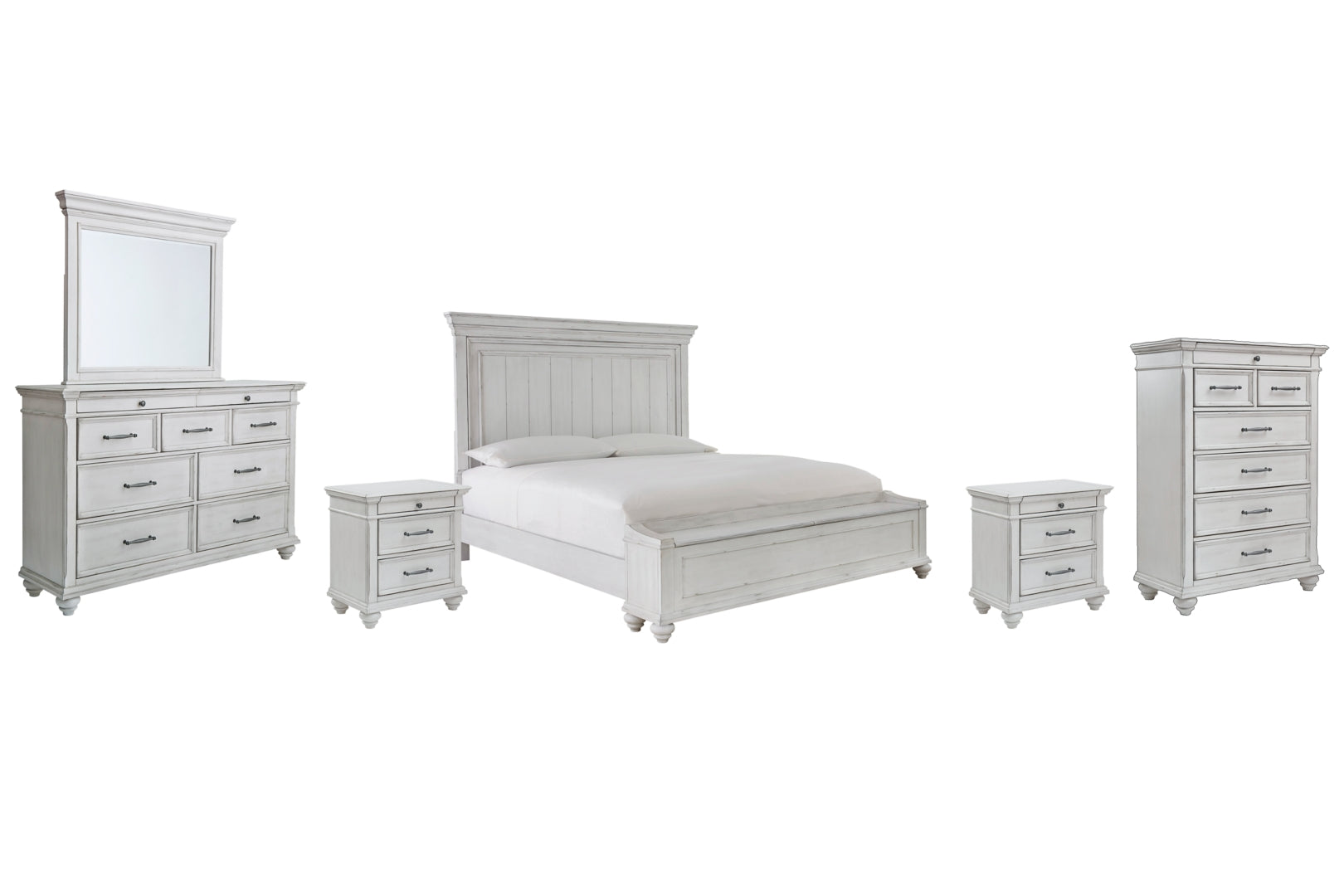 Kanwyn White Panel Bedroom Set