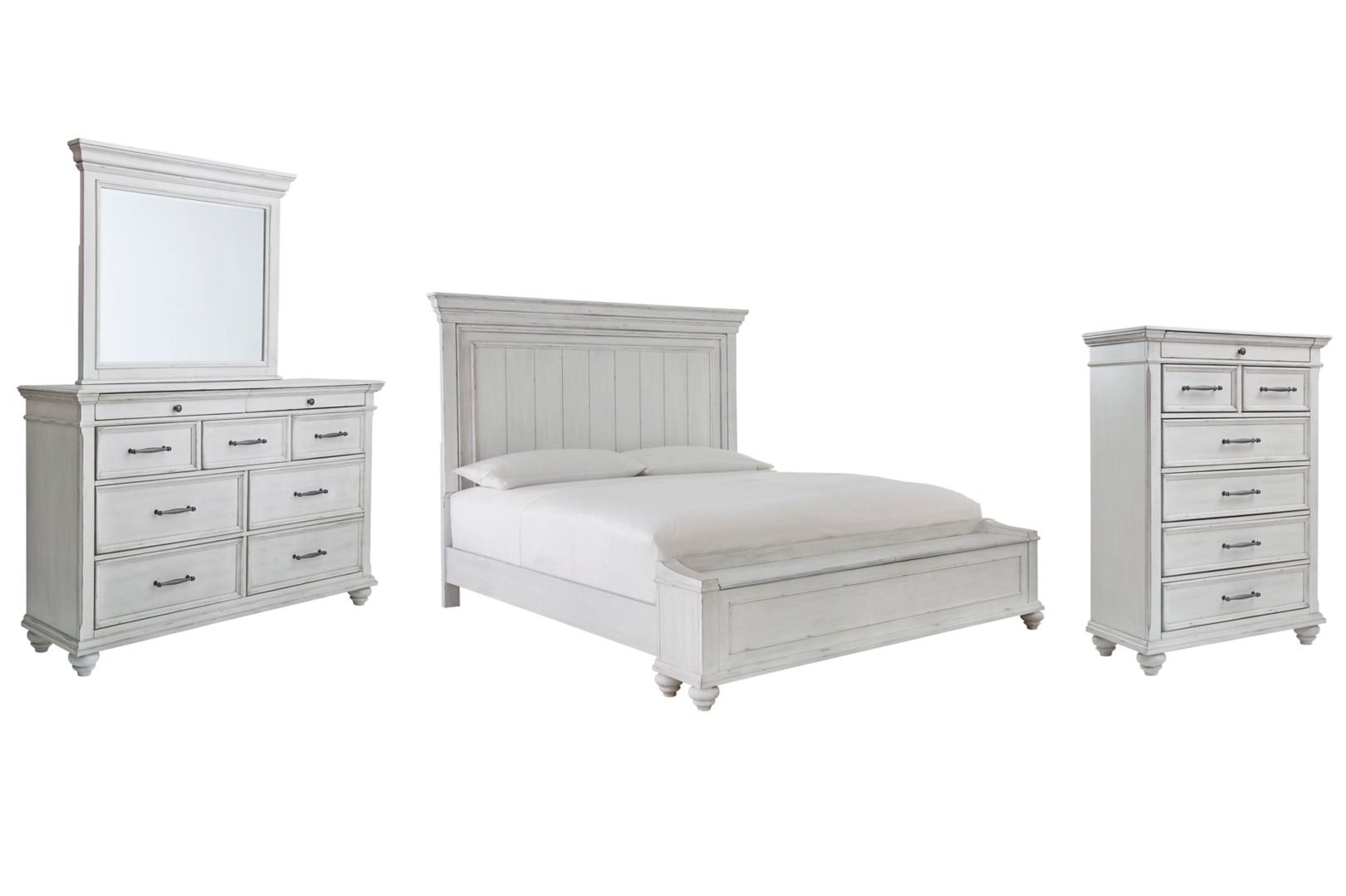 Kanwyn White Panel Bedroom Set