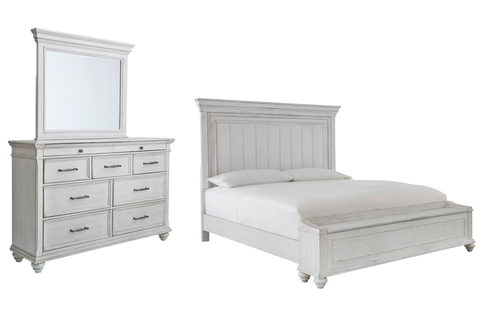 Kanwyn White Panel Bedroom Set