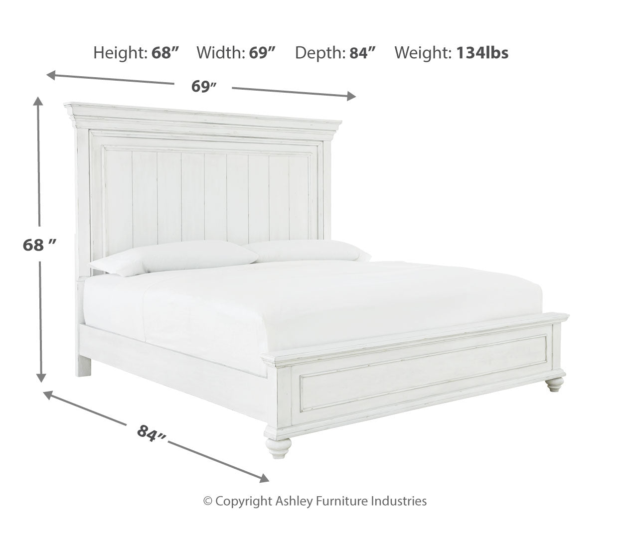 Kanwyn White Panel Bedroom Set