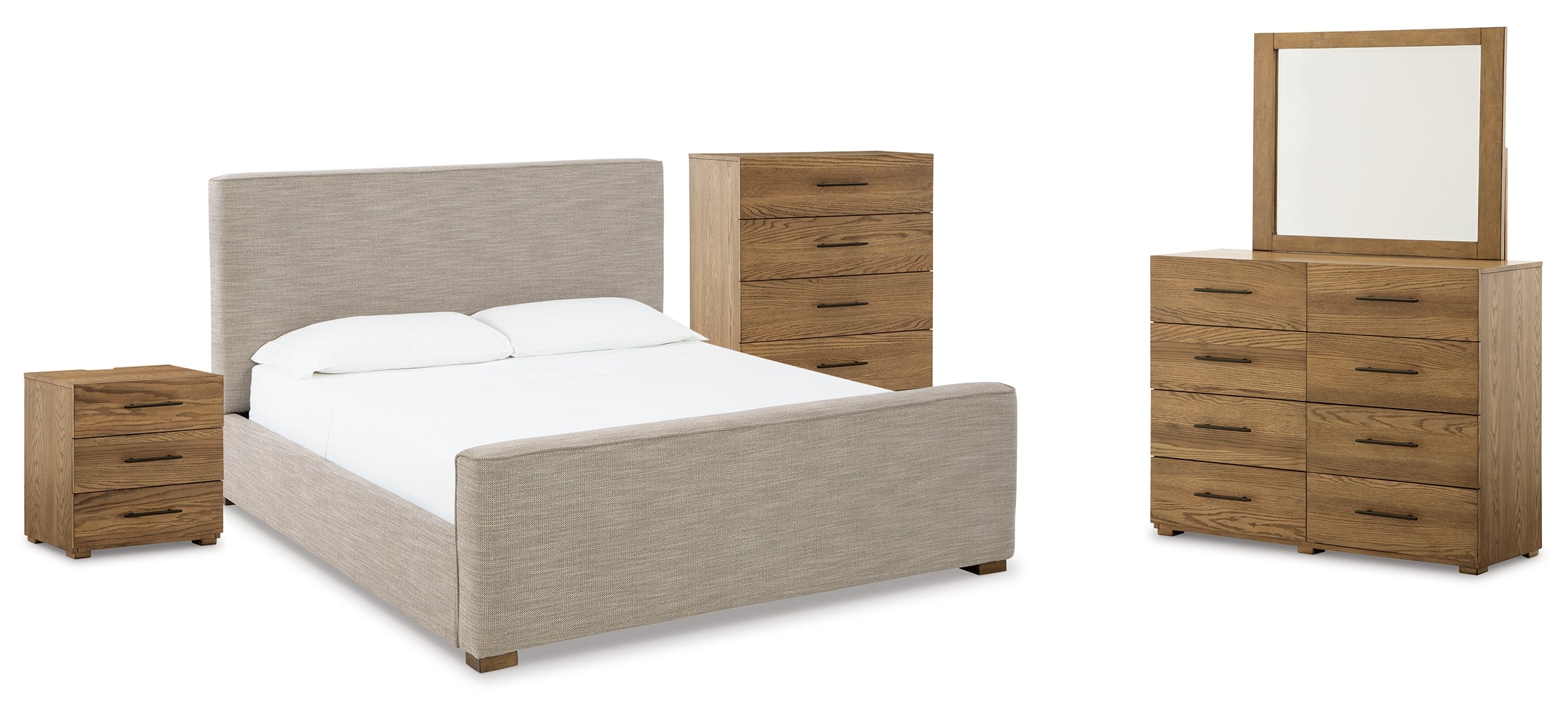 Dakmore Brown Upholstered Bedroom Set