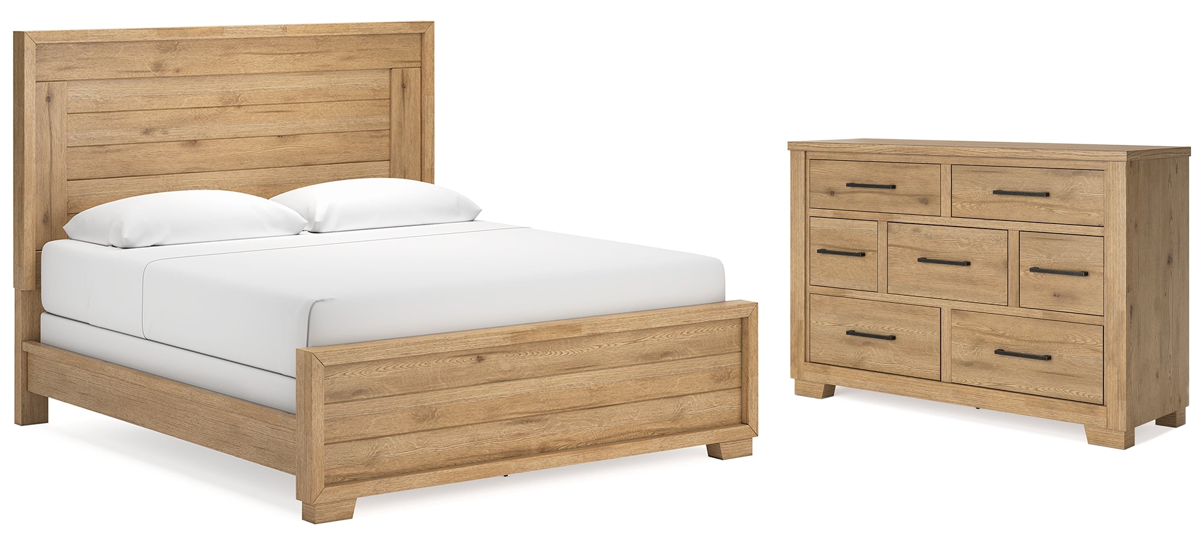 Galliden King Panel Bed with Dresser