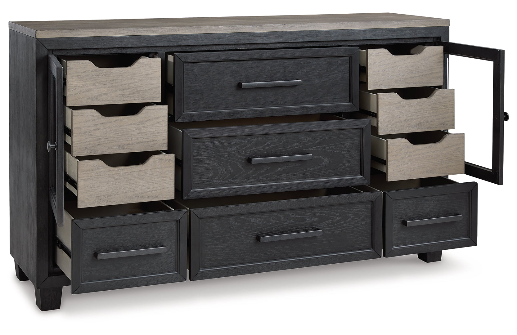 Foyland Grey Panel Storage Bedroom Set