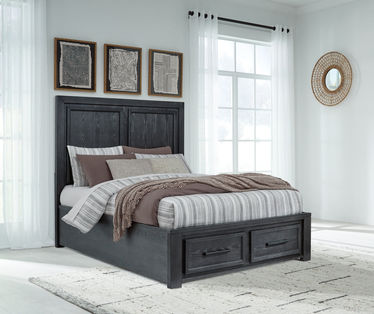 Foyland Queen Panel Storage Bed