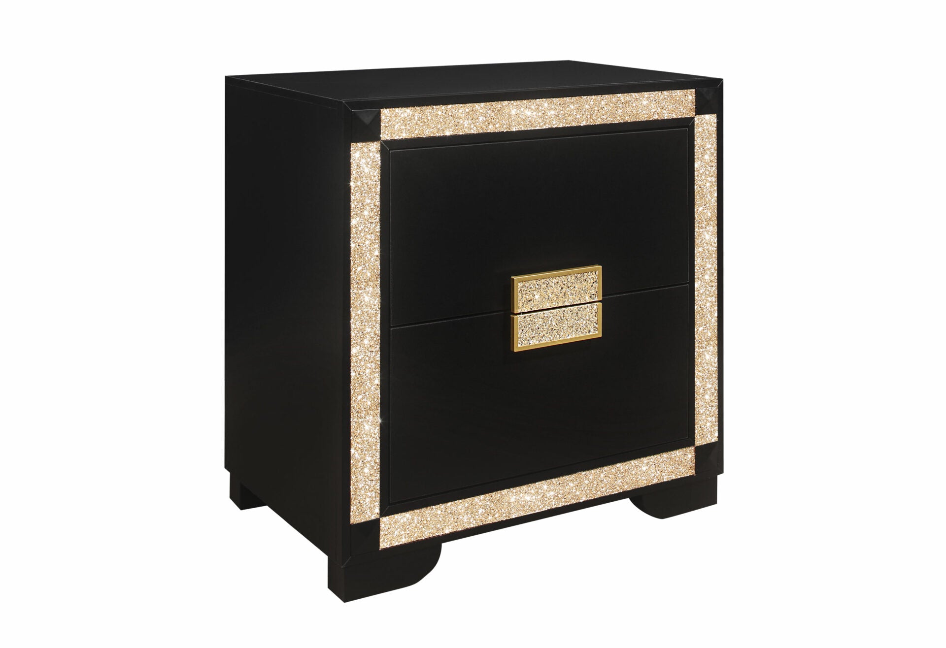 Blake Black/Gold Nightstand