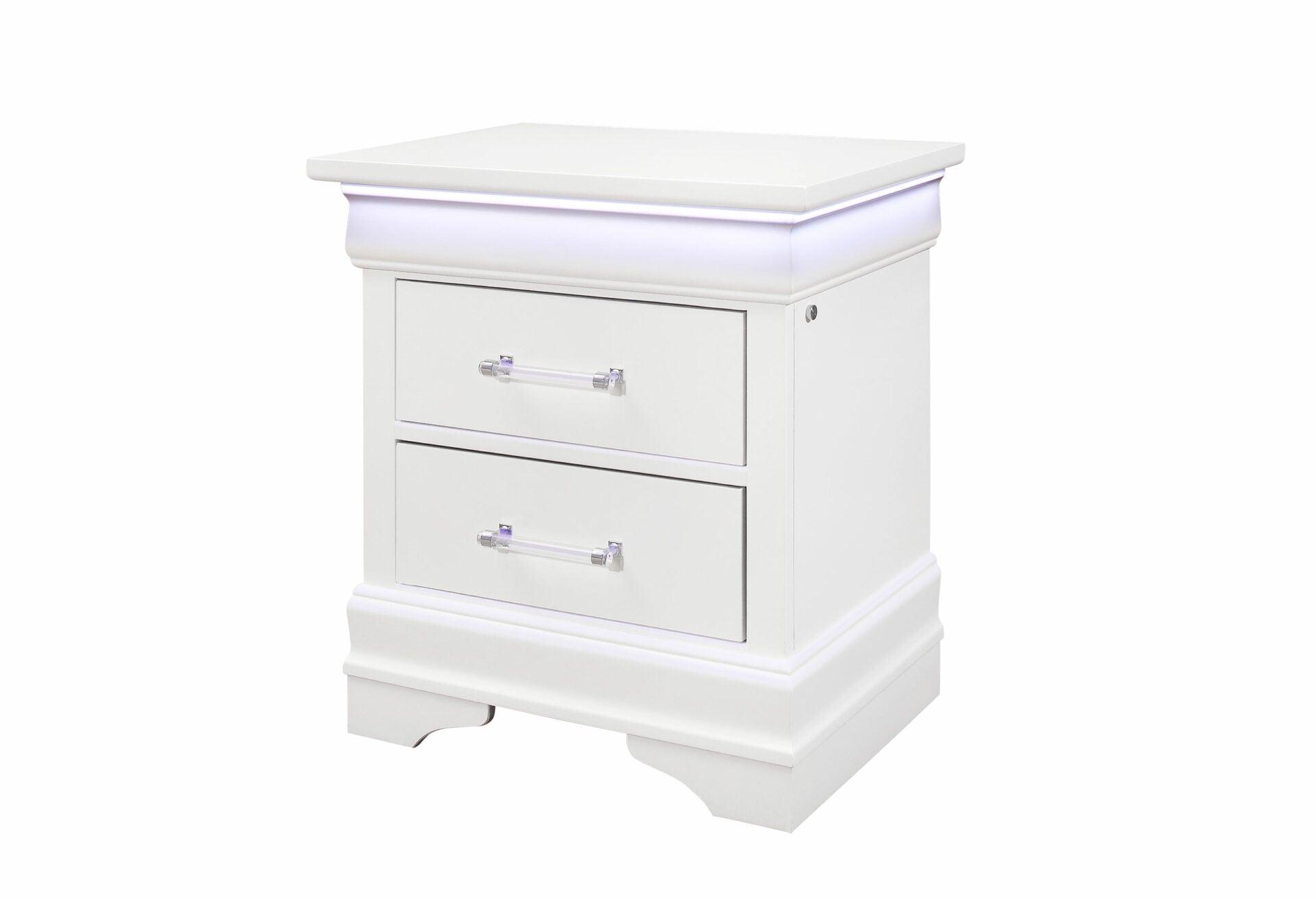 Charlie White Nightstand With Led