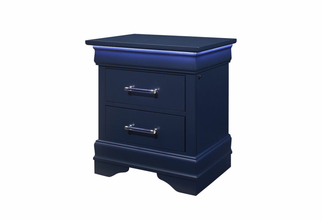 Charlie Blue Nightstand With Led