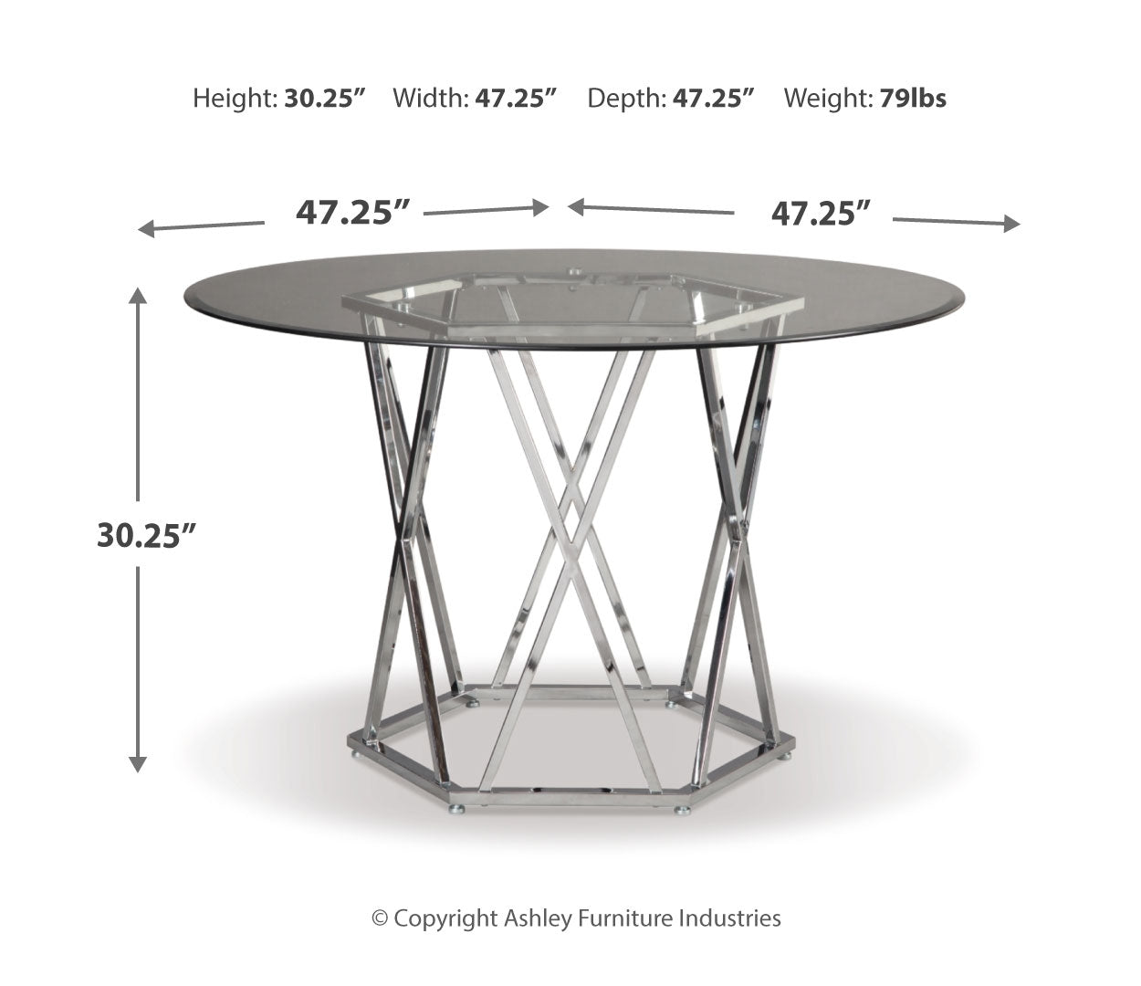 Madanere Round Dining Room Table