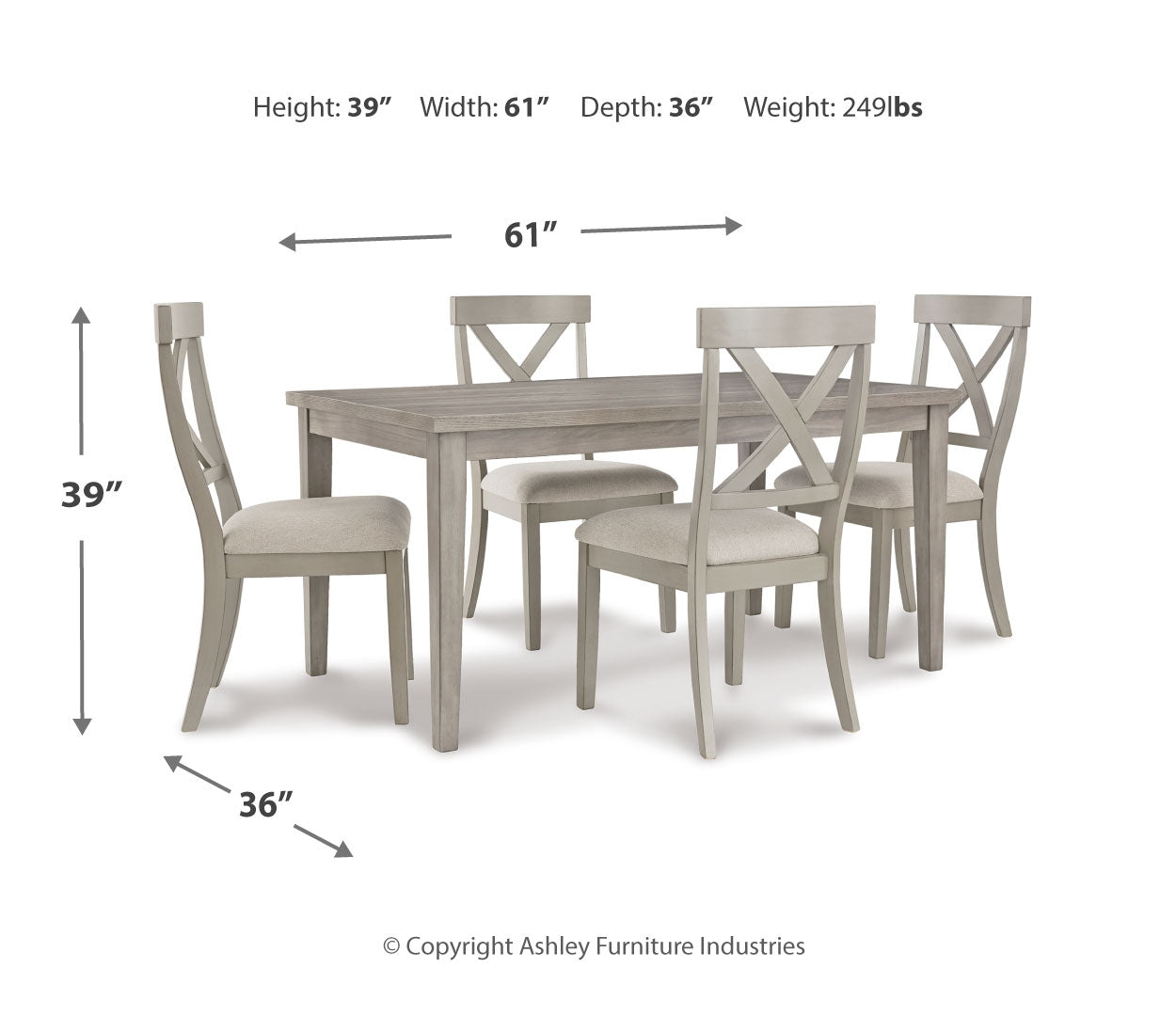 Parellen Dining Table and 6 Chairs