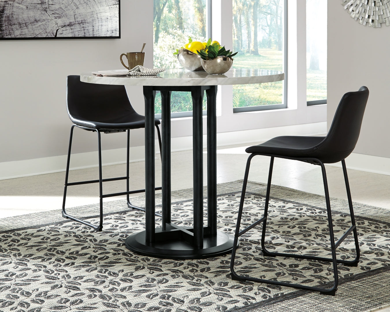 Centiar Counter Height Dining Table and 2 Barstools