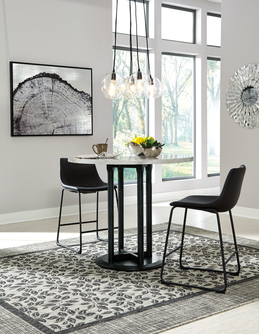 Centiar Counter Height Dining Table and 4 Barstools