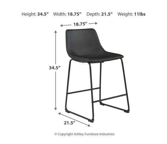 Centiar Upholstered Barstool (2/CN)