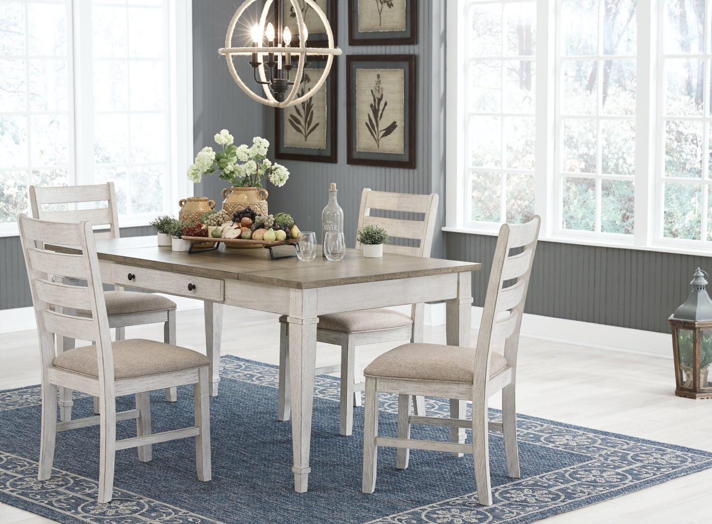 Skempton Counter Height Dining Table and 4 Barstools