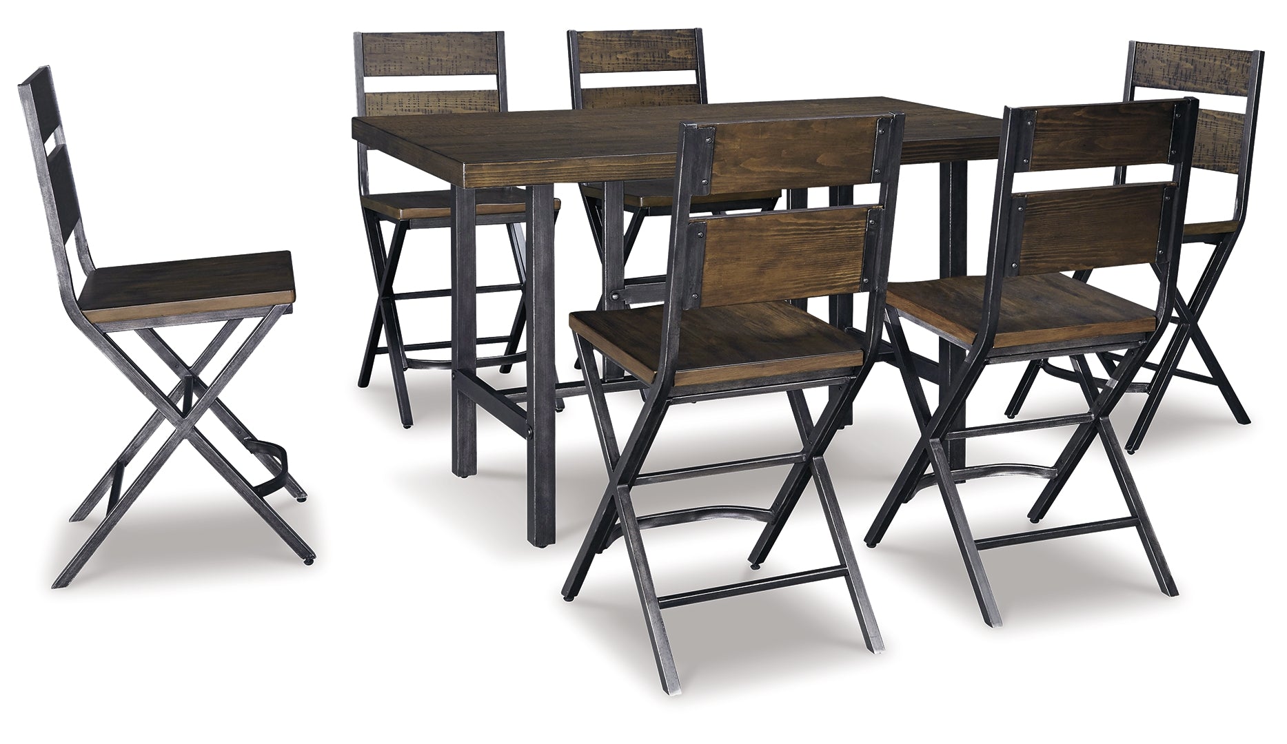 Kavara Counter Height Dining Table and 6 Barstools