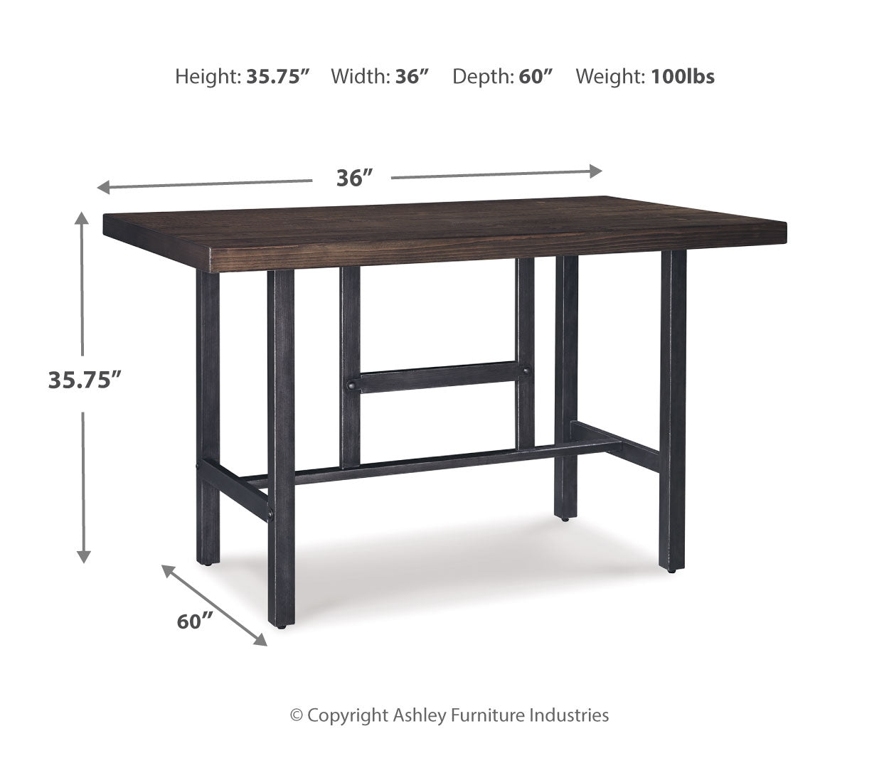 Kavara RECT Dining Room Counter Table