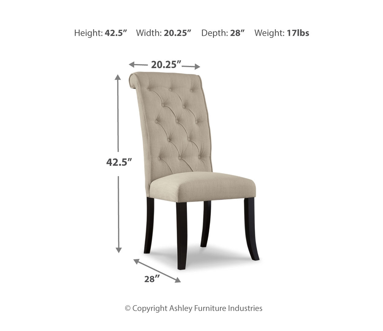 Tripton Dining UPH Side Chair (2/CN)