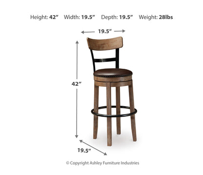 Pinnadel Tall UPH Swivel Barstool(1/CN)