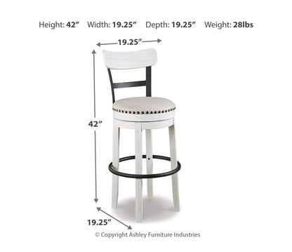 Valebeck Tall UPH Swivel Barstool(1/CN)