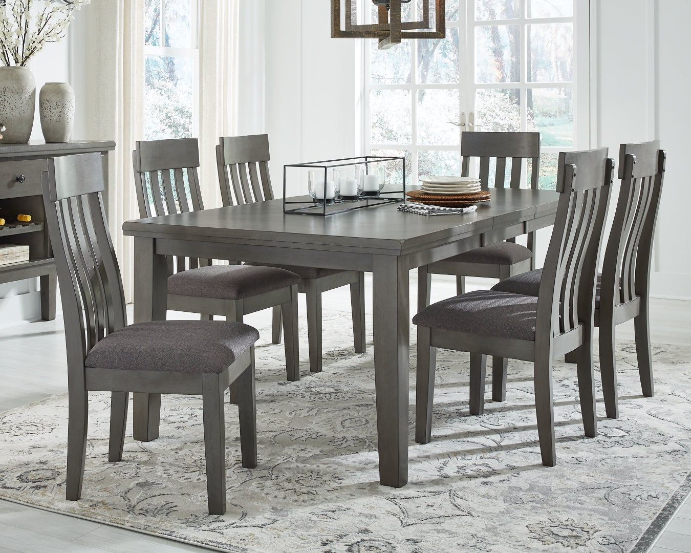 Hallanden Counter Height Dining Table and 6 Barstools