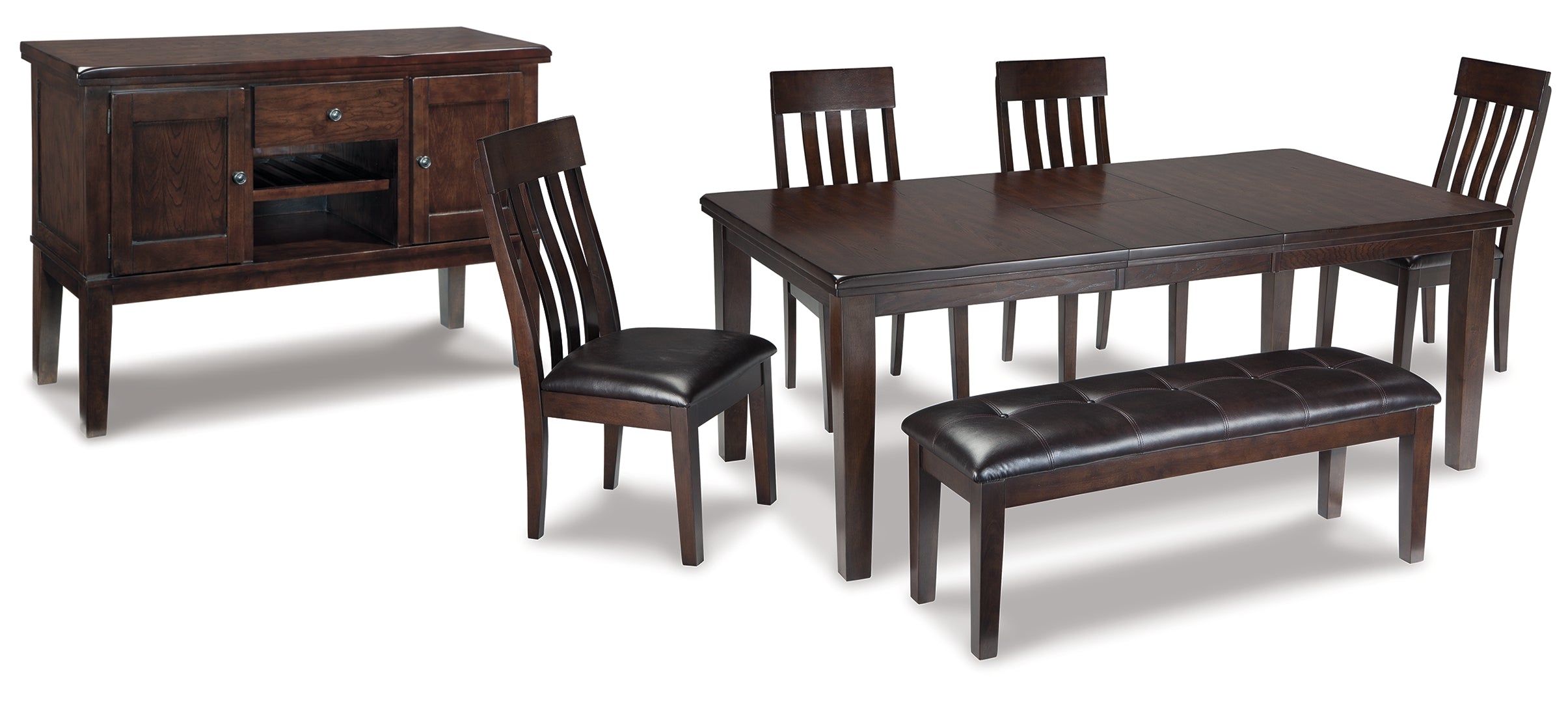 Haddigan Dining Table and 4 Chairs with Storage