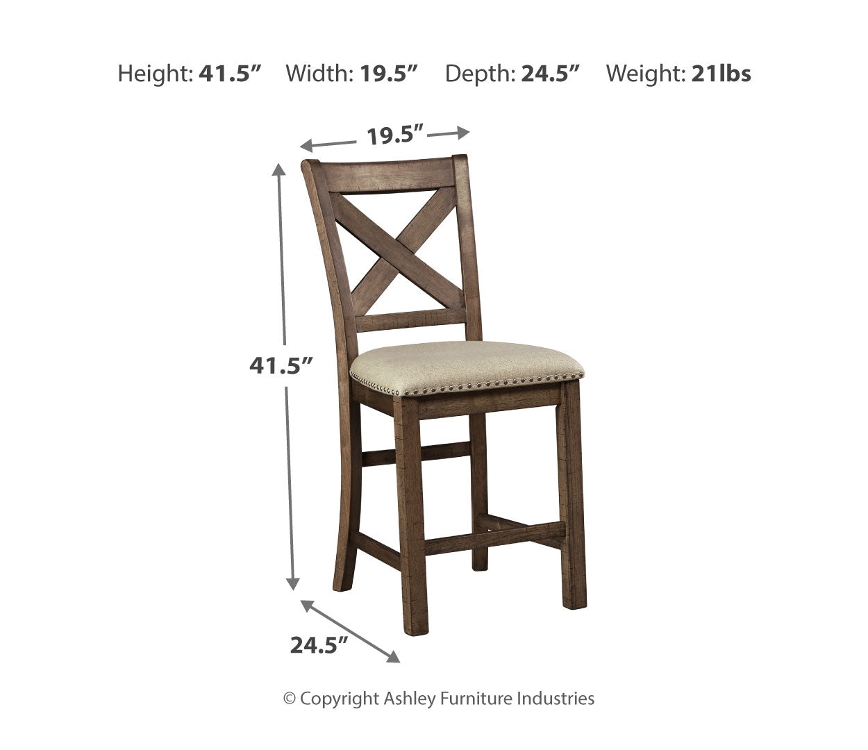 Moriville Upholstered Barstool (2/CN)