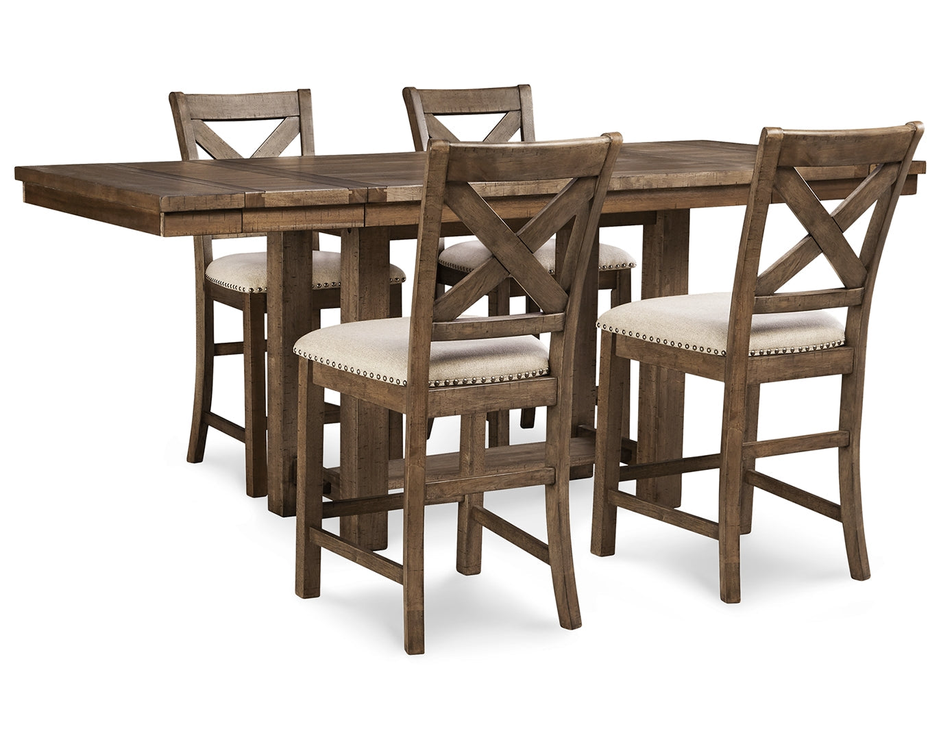 Moriville Counter Height Dining Table and 4 Barstools