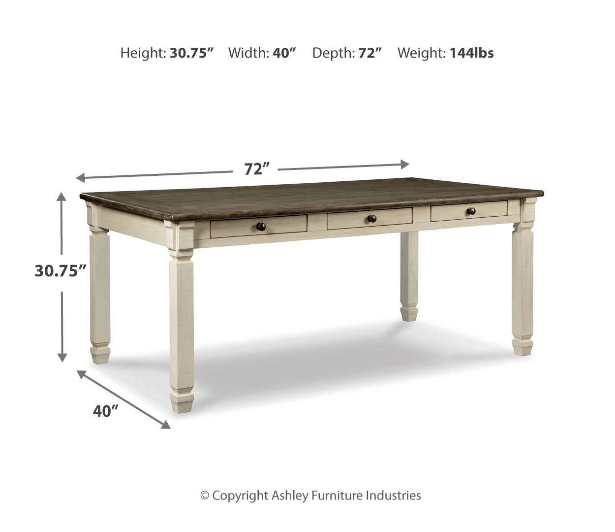 Bolanburg Dining Table and 4 Chairs