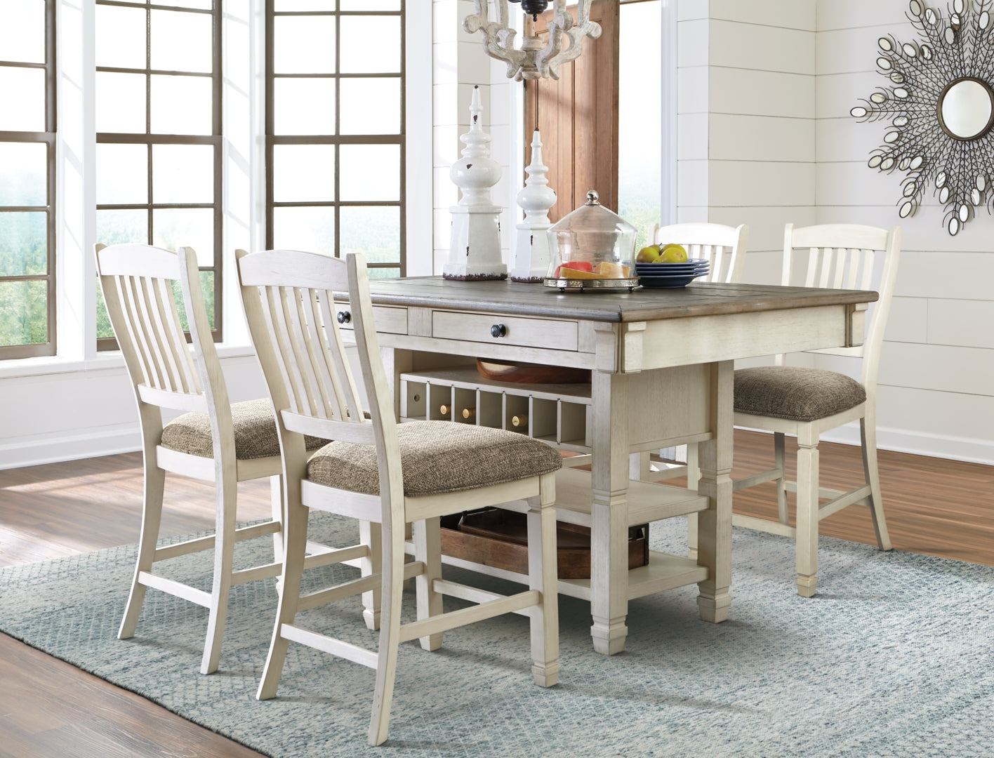 Bolanburg Counter Height Dining Table and Barstools