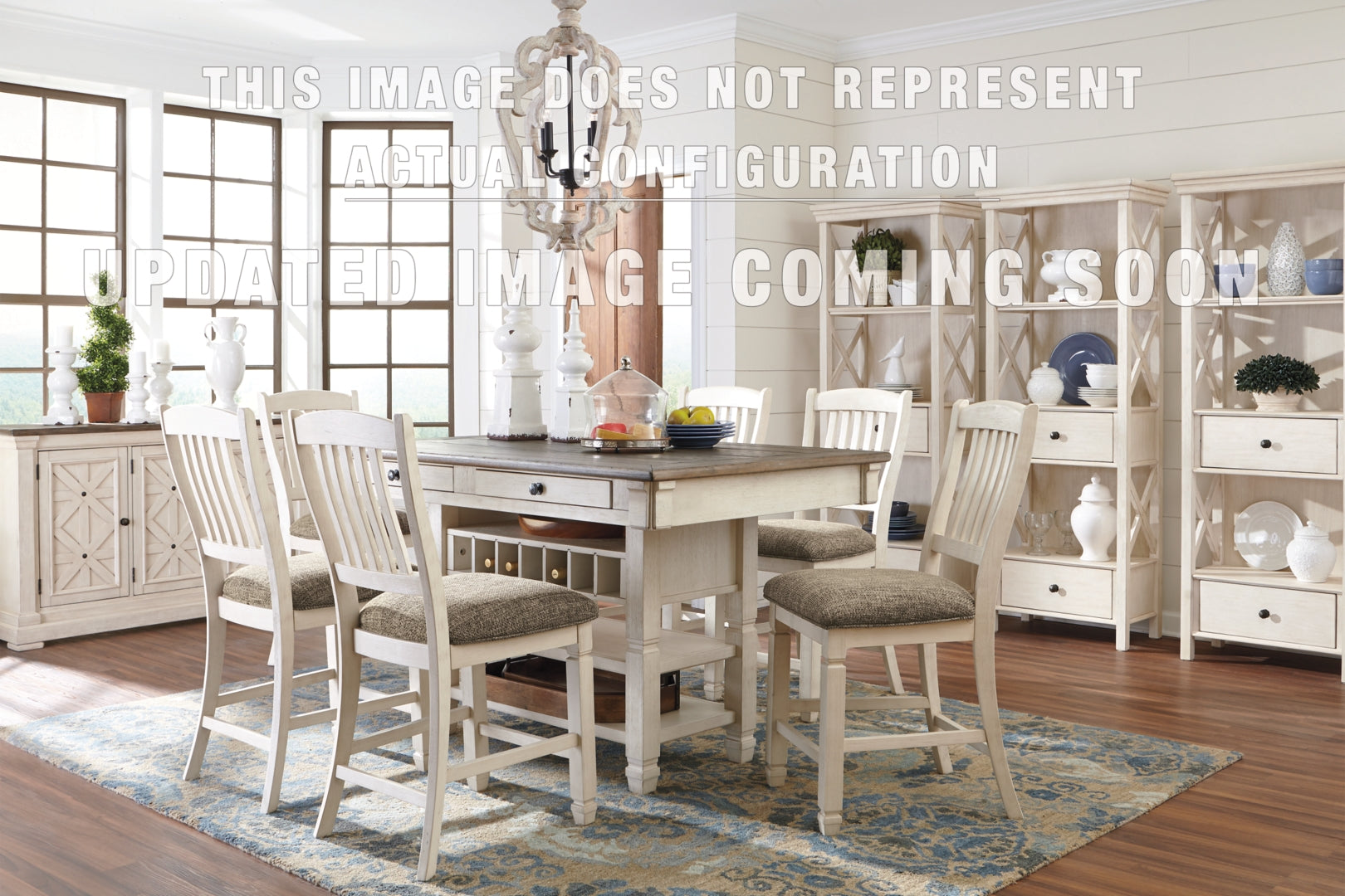 Bolanburg Dining Table and 6 Chairs with Storage