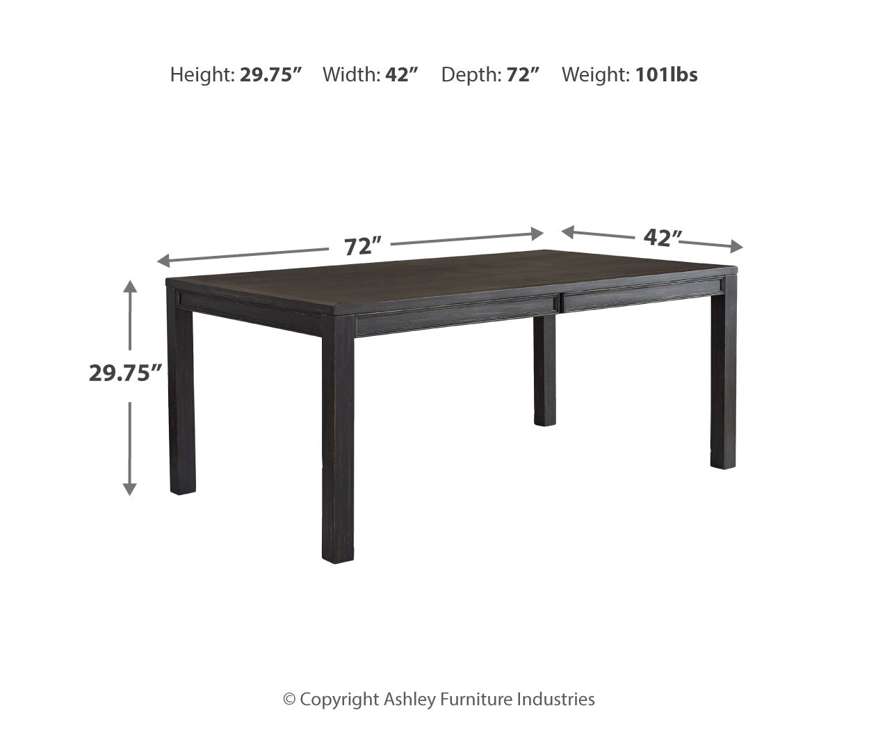 Jeanette Rectangular Dining Room Table