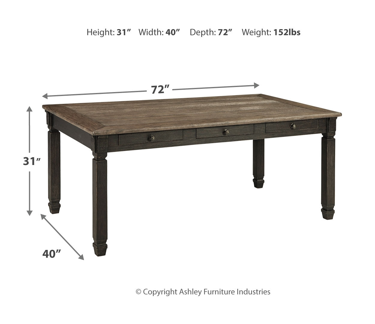 Tyler Creek Rectangular Dining Room Table