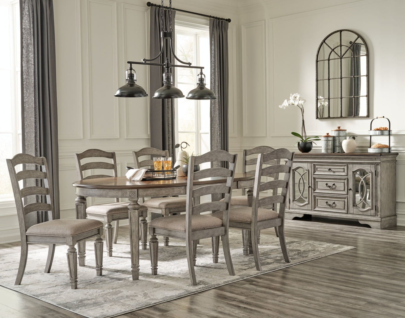 Lodenbay Dining Table and 4 Chairs with Storage