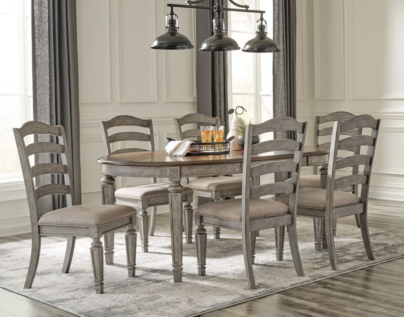 Lodenbay Dining Table and 4 Chairs with Storage