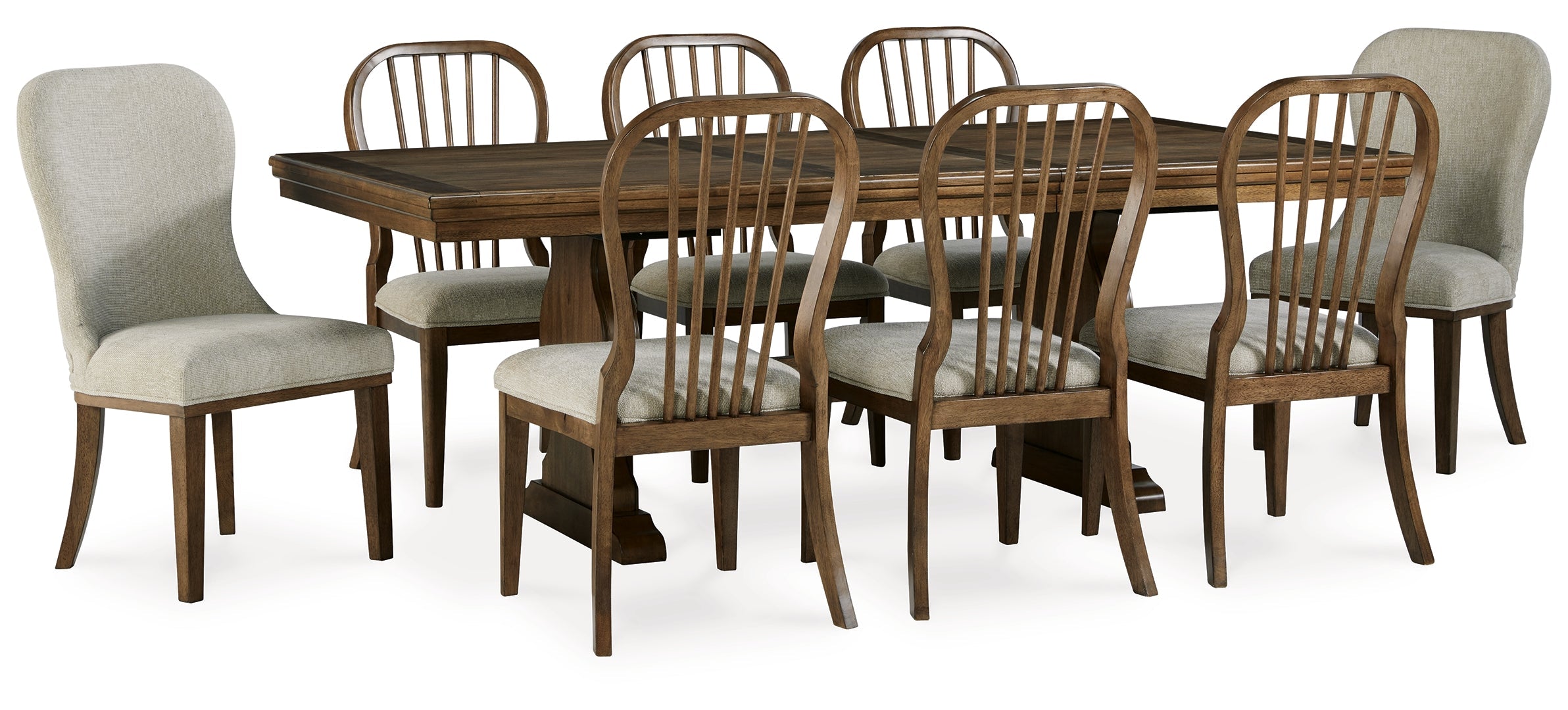 Sturlayne Dining Table and 8 Chairs with Storage